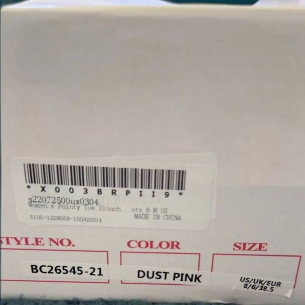 Allegra K Dust Pink Slouch Ankle Boots 8 Box & Dust Bags EUC
